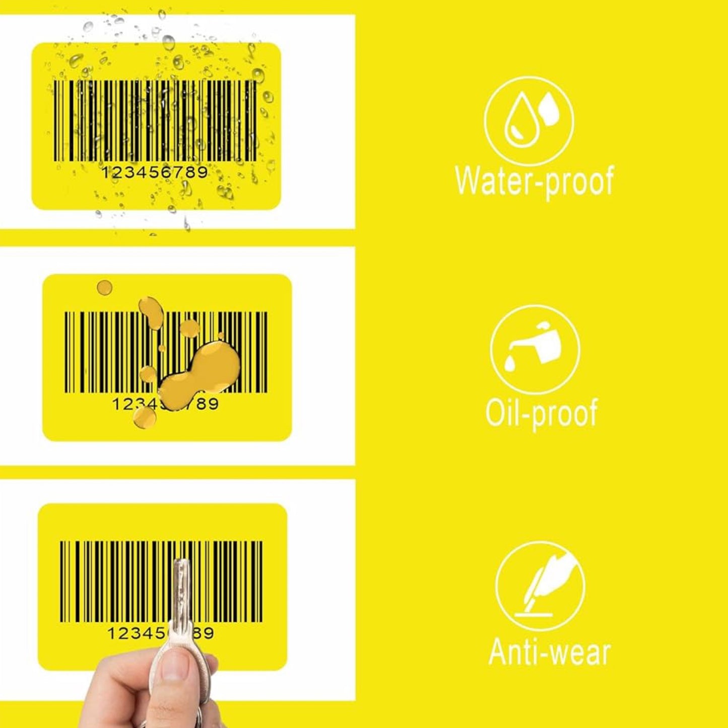 Thermal Labels 2×3 Inch, Self-Adhesive Thermal Stickers Yellow - 500/Roll