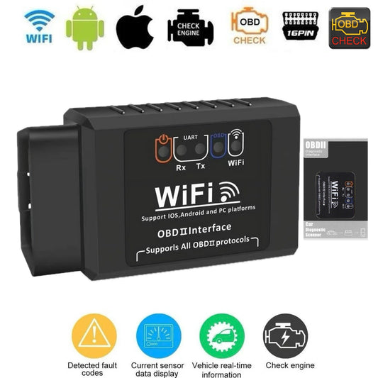 ELM327 WIFI & Bluetooth Car Diagnostic Fault Code Scanner  iOS, Android