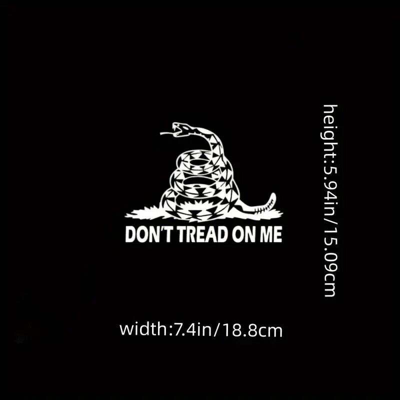 Don't Tread On Me Decal - Vinyl Sticker 7"x6" for Vehicle, Laptop, Motorcycle