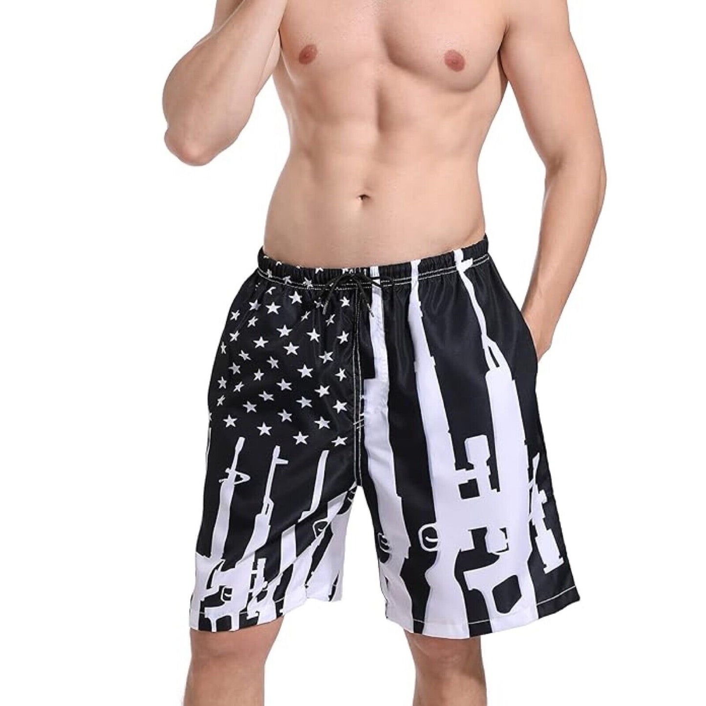 Men's Quick Dry Swim Trunks, Don’t Tread on Me