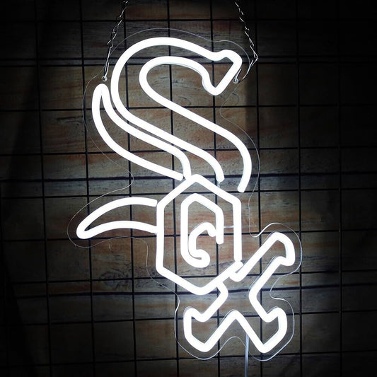 White Sox Baseball Neon Sign LED For Bar, Garage , Man-cave 15.6” x 11” inch