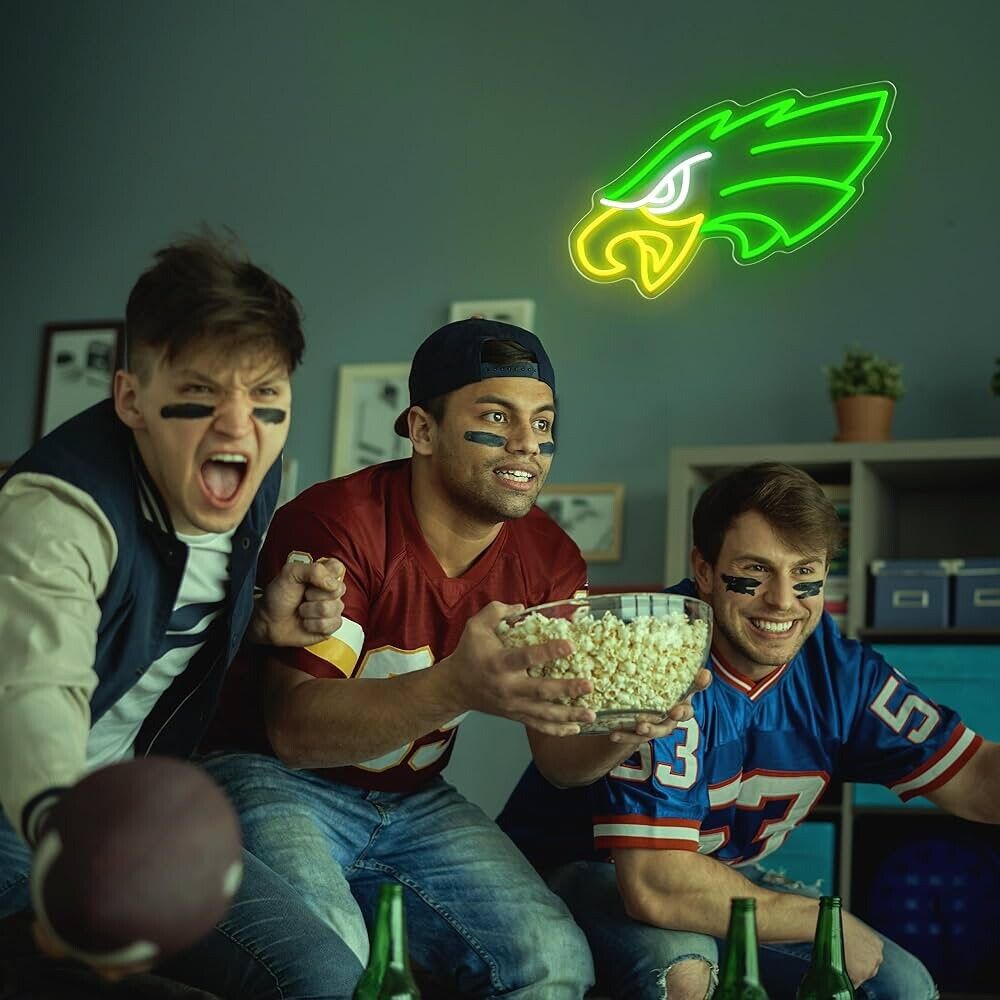 Eagles Birds Football  LED Neon Sign For Bar, Garage , Mancave 15” x 10” Inches