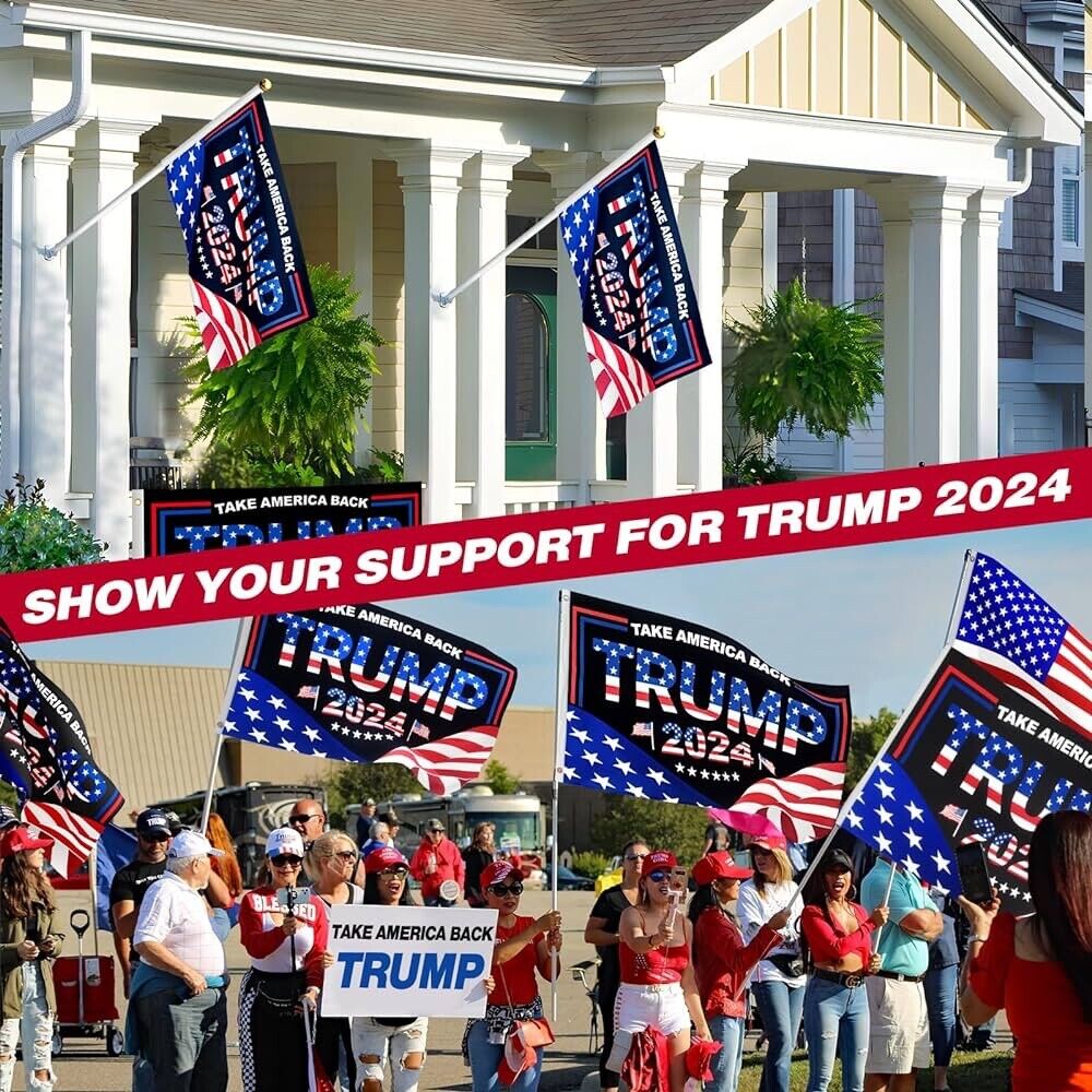 Trump 2024 Flag 3x5 FT, MAGA, One Side Election Flag