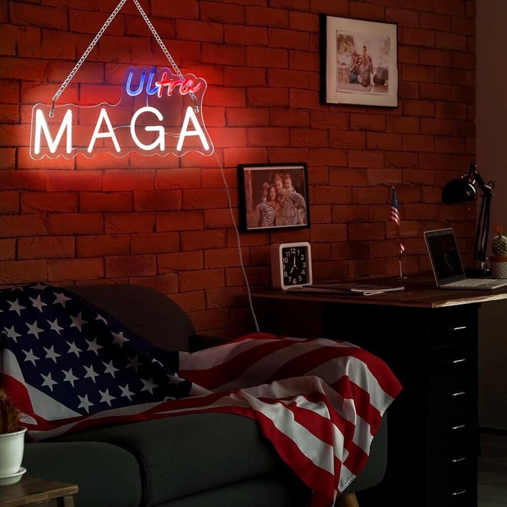 Ultra MAGA Neon Sign LED For Room, Bar, Garage , Man-cave 18.9” X 7.3” inch