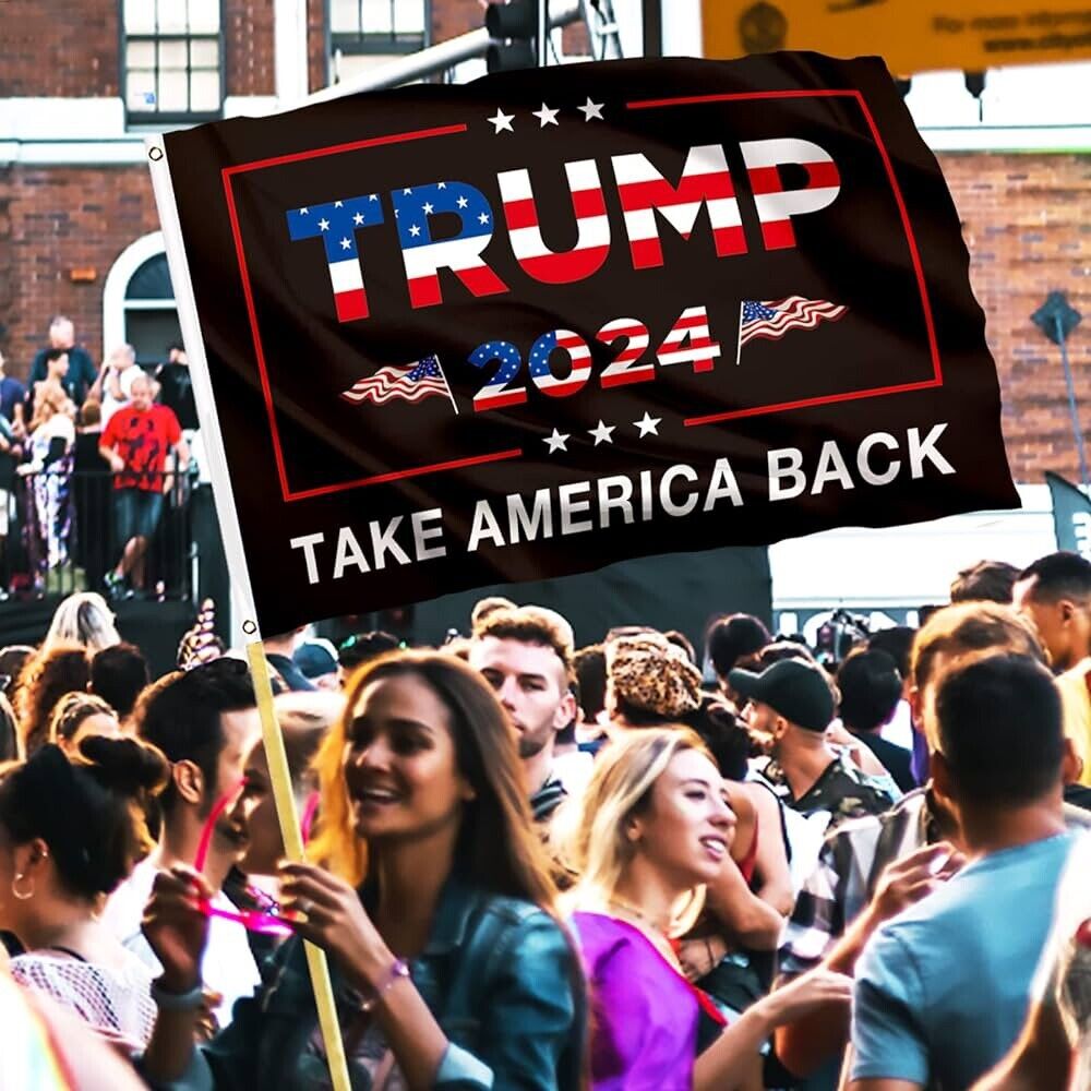 Take Back America Trump 2024 Flag 3x5 FT, MAGA, One Sided, Election Flag