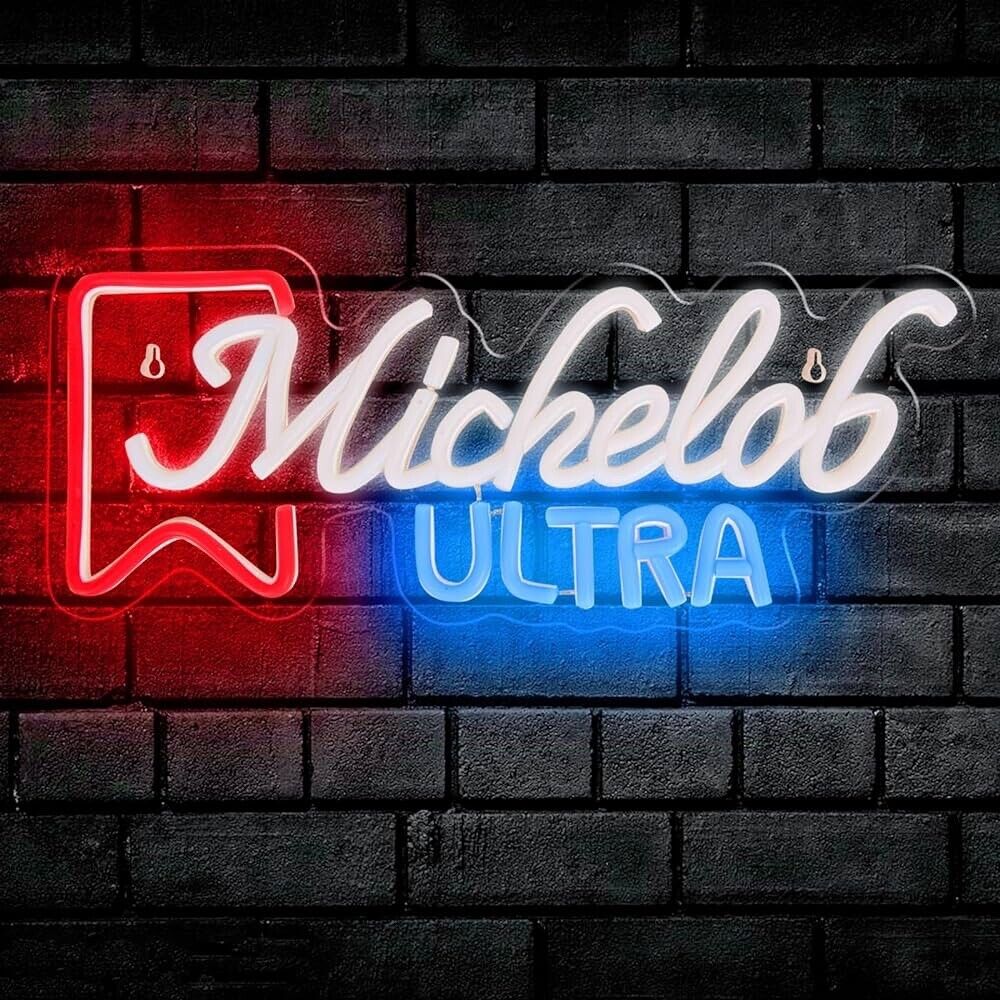 Michelob Ultra Beer LED Neon Sign For Bar, Garage, Mancave 6”x 16” Inch