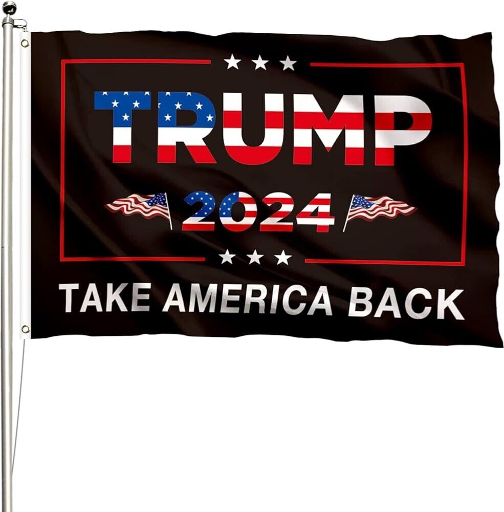 Trump 2024 Flag 3x5 FT, MAGA, One Side Election Flag