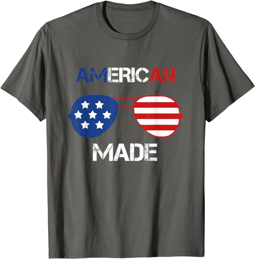 Men’s American Made T-Shirt - Patriotic USA Flag Sunglasses Tee