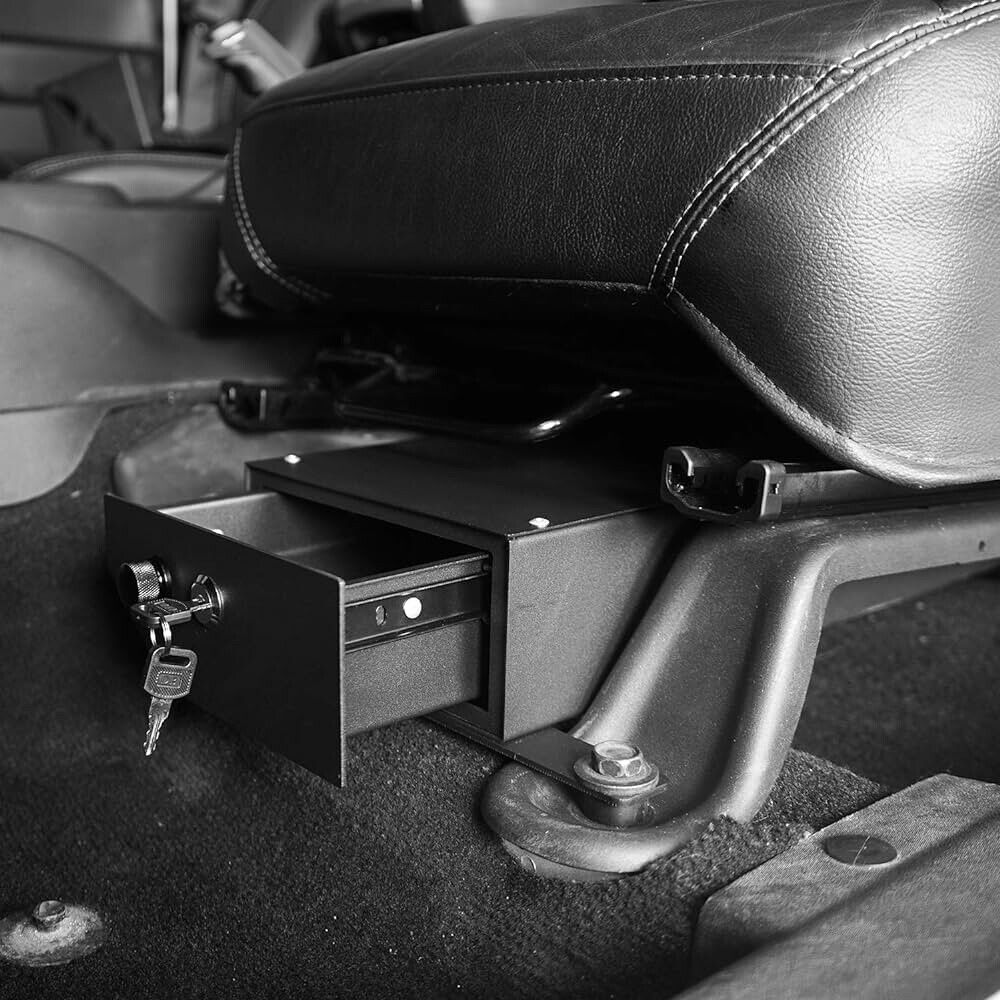 Under Seat Locking Security Drawer for Jeep JK Wrangler
