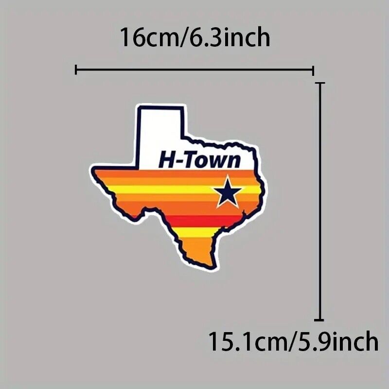 H-Town, Houston Astros Vinyl Sticker Decal - for Car Truck SUV Van Window