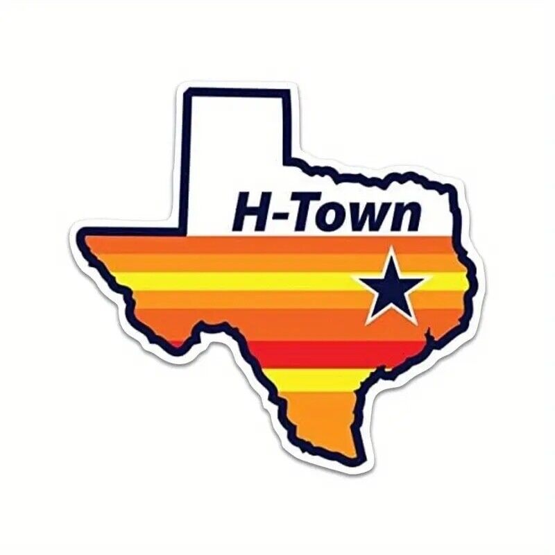 H-Town, Houston Astros Vinyl Sticker Decal - for Car Truck SUV Van Window