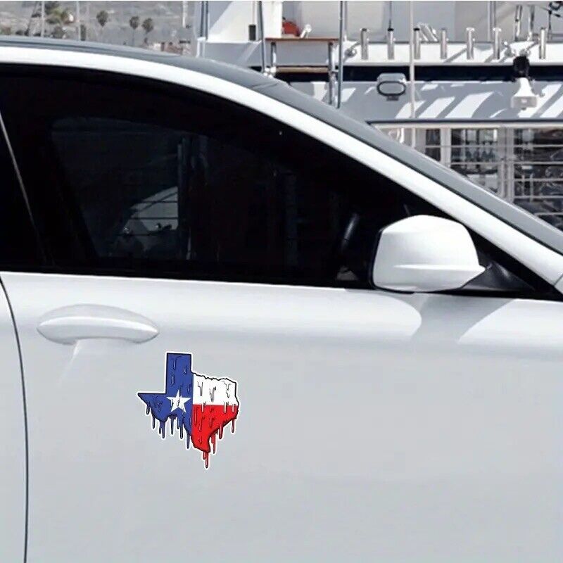 Texas Hot Dripping Decal for Bumper, Cars, Cups, Laptops 5.9'' x 5.35'' inch