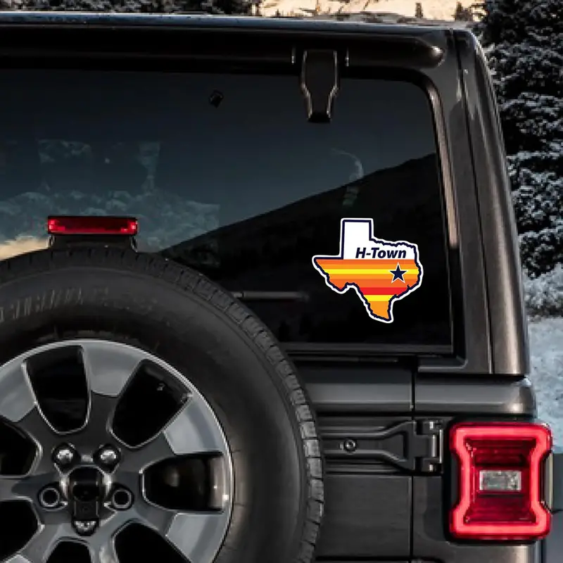 H-Town, Houston Astros Vinyl Sticker Decal - for Car Truck SUV Van Window