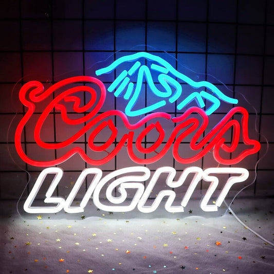 Coors Light LED Neon Sign for Man Cave, Bar Pub, Restaurant, Gift