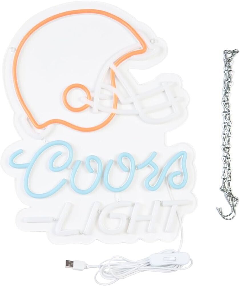 Football Coors Light LED Neon Sign for Man Cave, Bar Pub, Restaurant, Gift