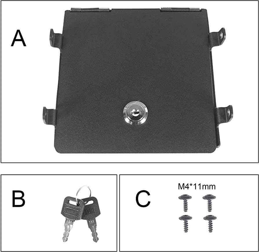 Center Console Storage Safe Box Insert for 2011-2018 Jeep Wrangler JK&JK Unl