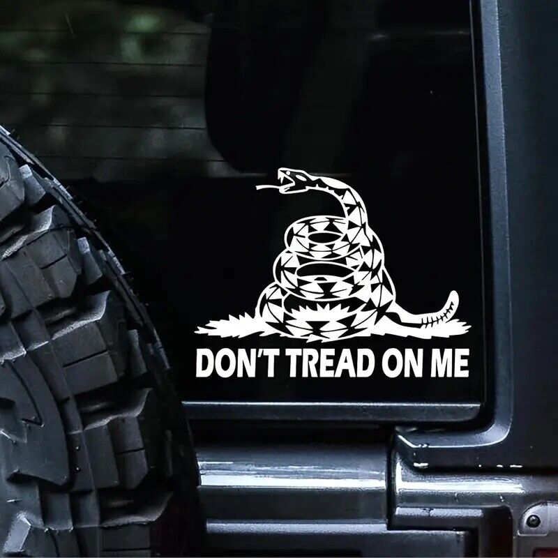Don't Tread On Me Decal - Vinyl Sticker 7"x6" for Vehicle, Laptop, Motorcycle