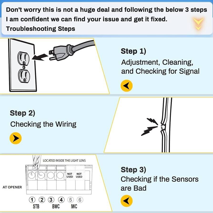 Genie Safe-T-Beam Garage Door Opener Safety Sensors