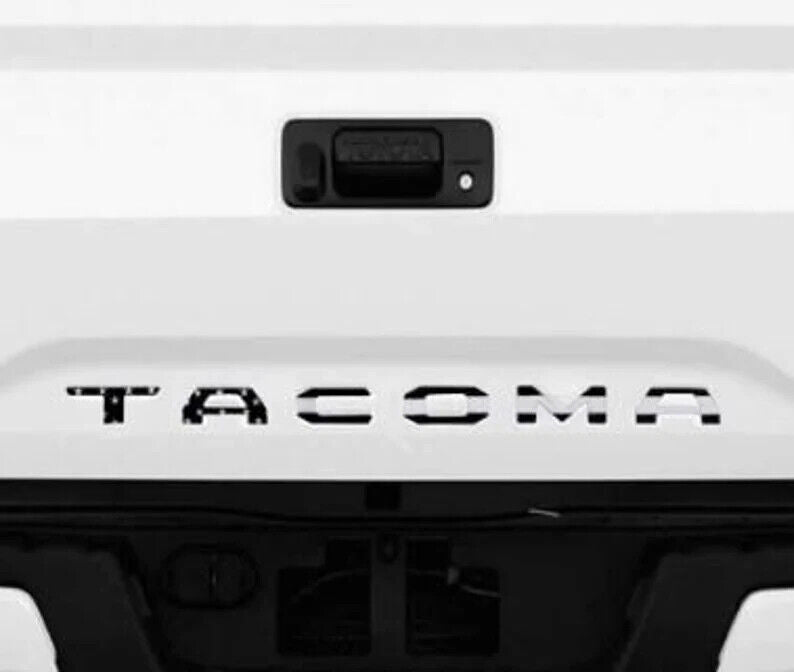 Toyota Tacoma 2016-2023 Tailgate Insert Letters, US Flag, Matte Black, Red