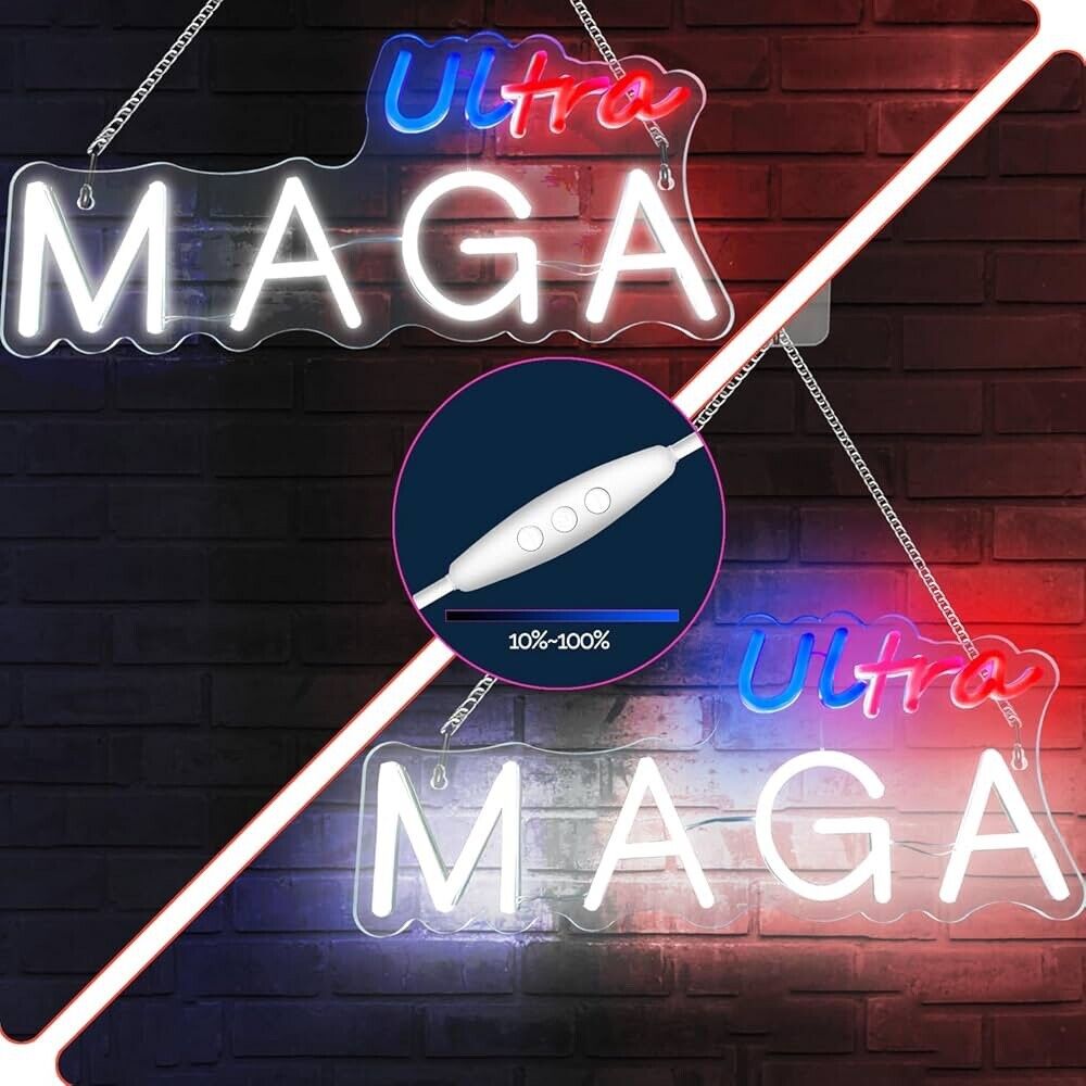 Ultra MAGA Neon Sign LED For Room, Bar, Garage , Man-cave 18.9” X 7.3” inch