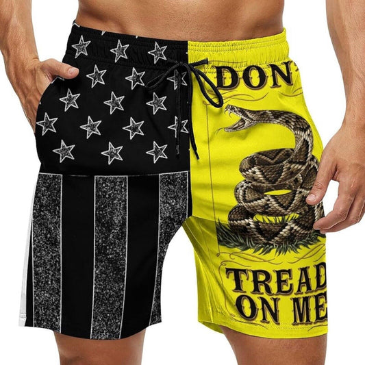 Men's Quick Dry Swim Trunks, Don’t Tread on Me