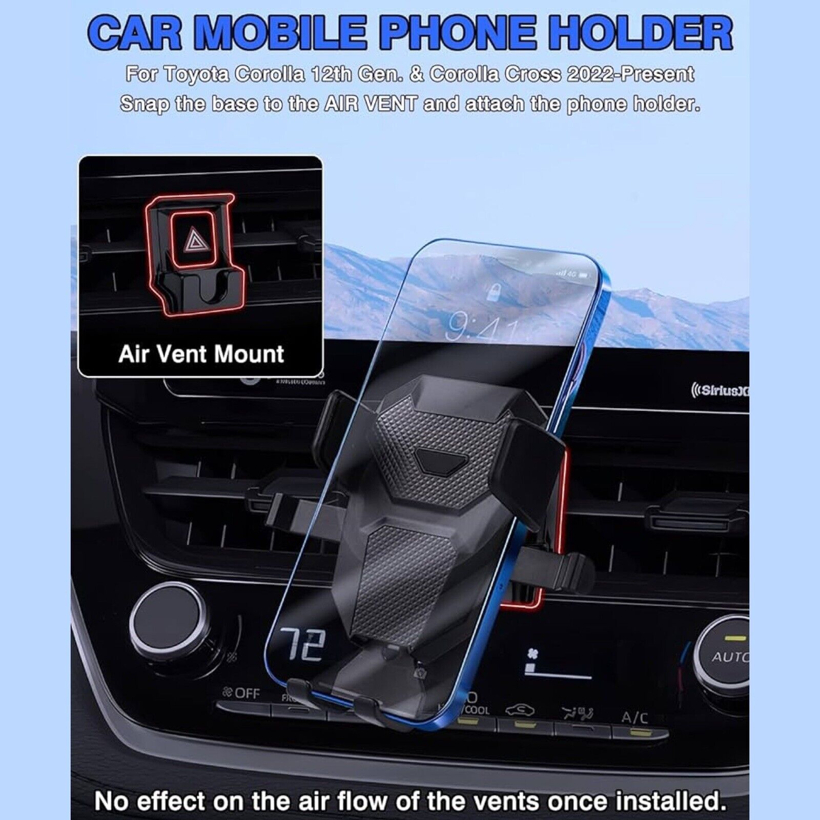 Phone Mount Holder for Toyota Corolla 2020 - 2024 Phone Mount Holder