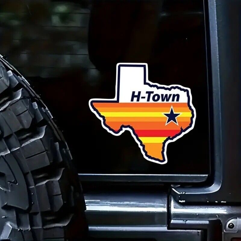 H-Town, Houston Astros Vinyl Sticker Decal - for Car Truck SUV Van Window