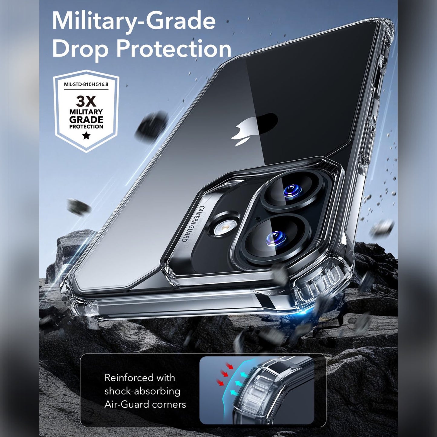 iPhone 16 Case, Military-Grade Protection, Shockproof Guard Corners