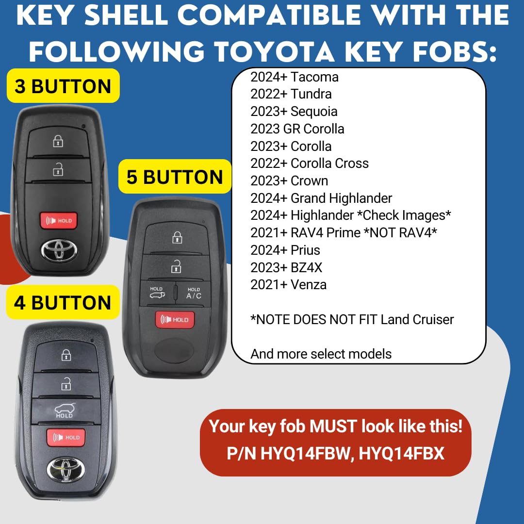 Key Fob Cover Upgrade for 2024+ Tacoma / 2022+ Tundra / 2023+ Sequoia