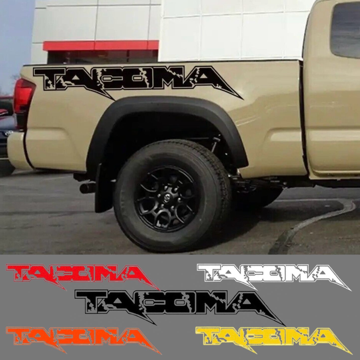 Toyota Tacoma Bed Side Vinyl Decal 48”x8” - 2 Pack (Pair)