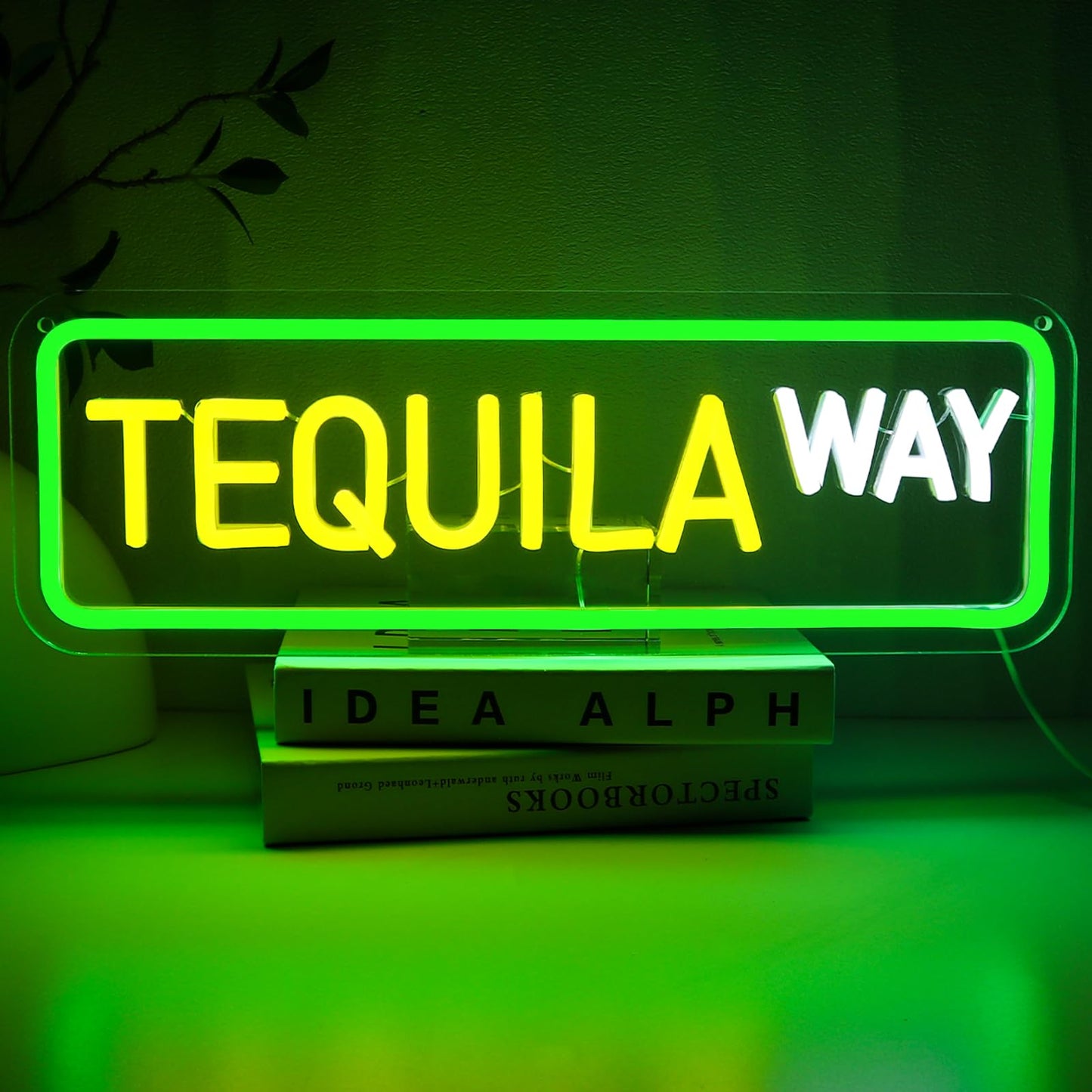 Tequila Way Neon Sign for Wall, USB, Dimmable, 17x6 inches