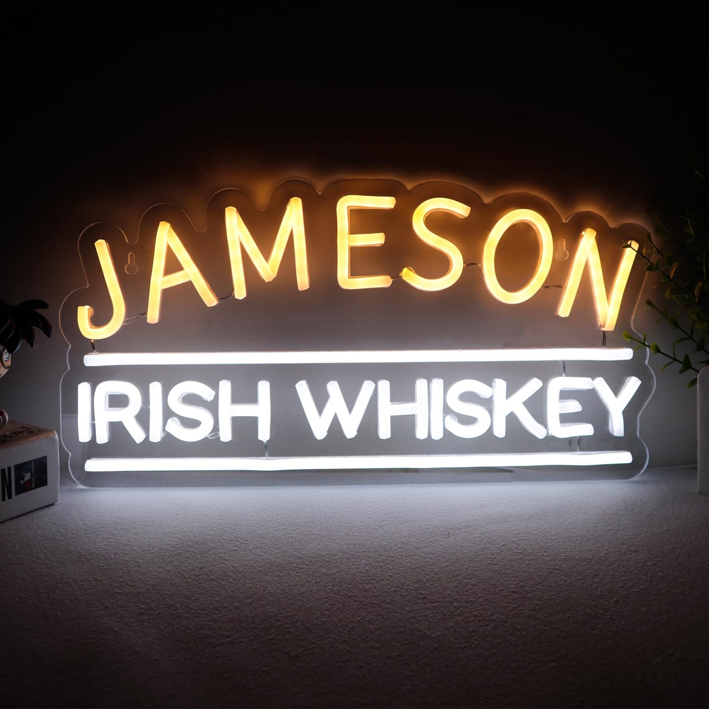 Irish Whiskey Neon LED Bar, Man-cave Sign LED Sign, USB, Wall Hanging