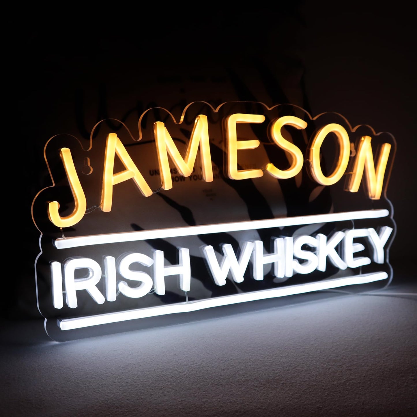 Irish Whiskey Neon LED Bar, Man-cave Sign LED Sign, USB, Wall Hanging