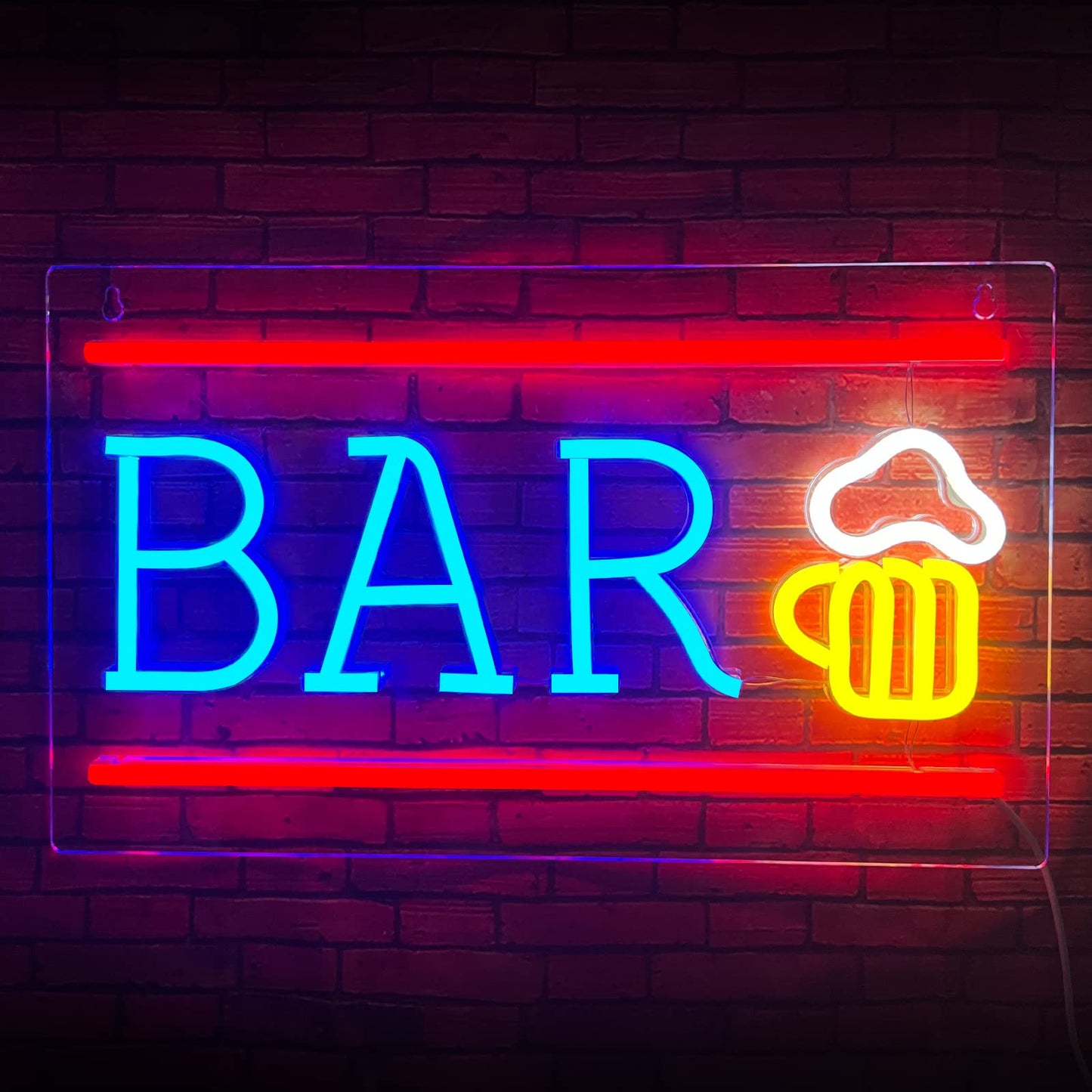 Bar LED Sign Light, USB, Man Cave, 16.5” x 9.8” inches