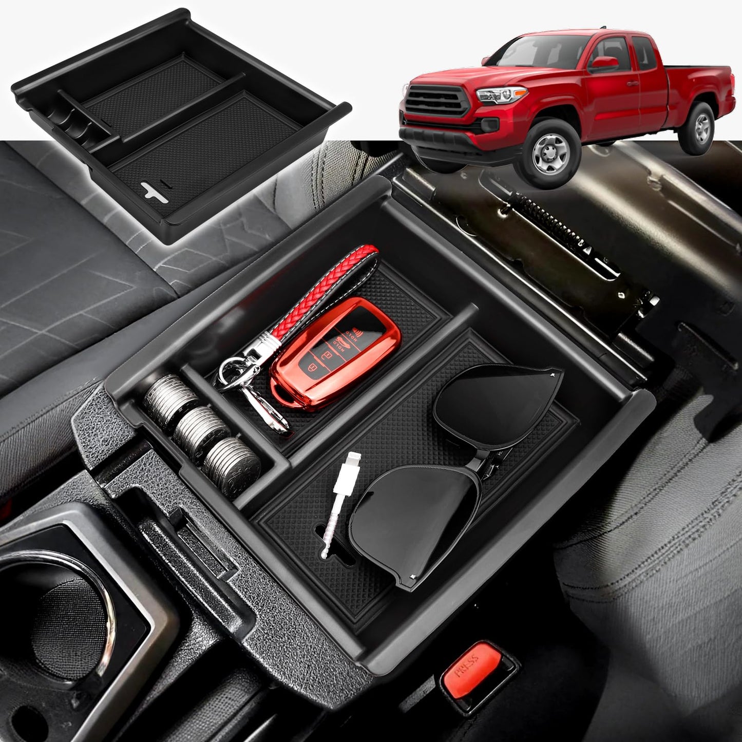 Toyota Tacoma 2023 2016-2022 Center Console Organizer Storage Box