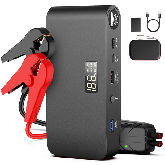 1600A Battery Jump Starter 16000mAh, 12V, USB QC 3.0