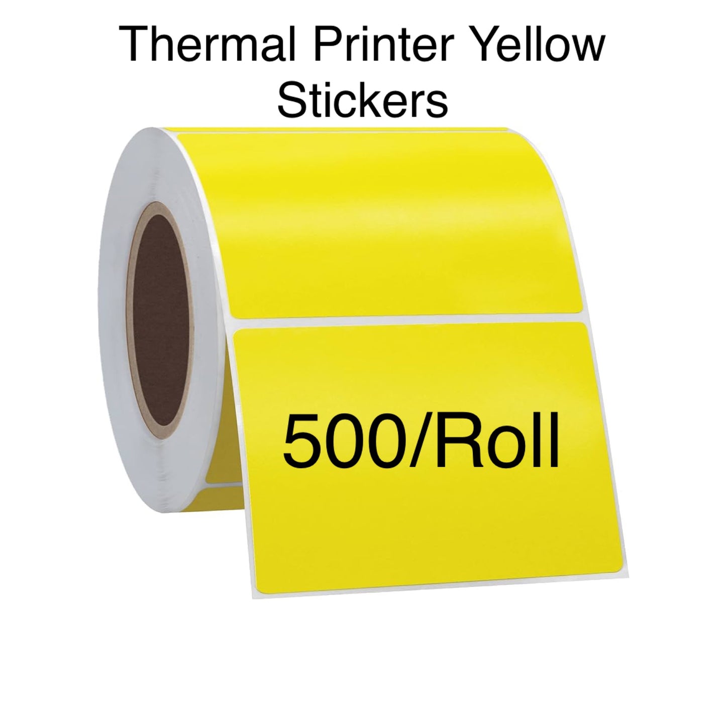 Thermal Labels 2×3 Inch, Self-Adhesive Thermal Stickers Yellow - 500/Roll