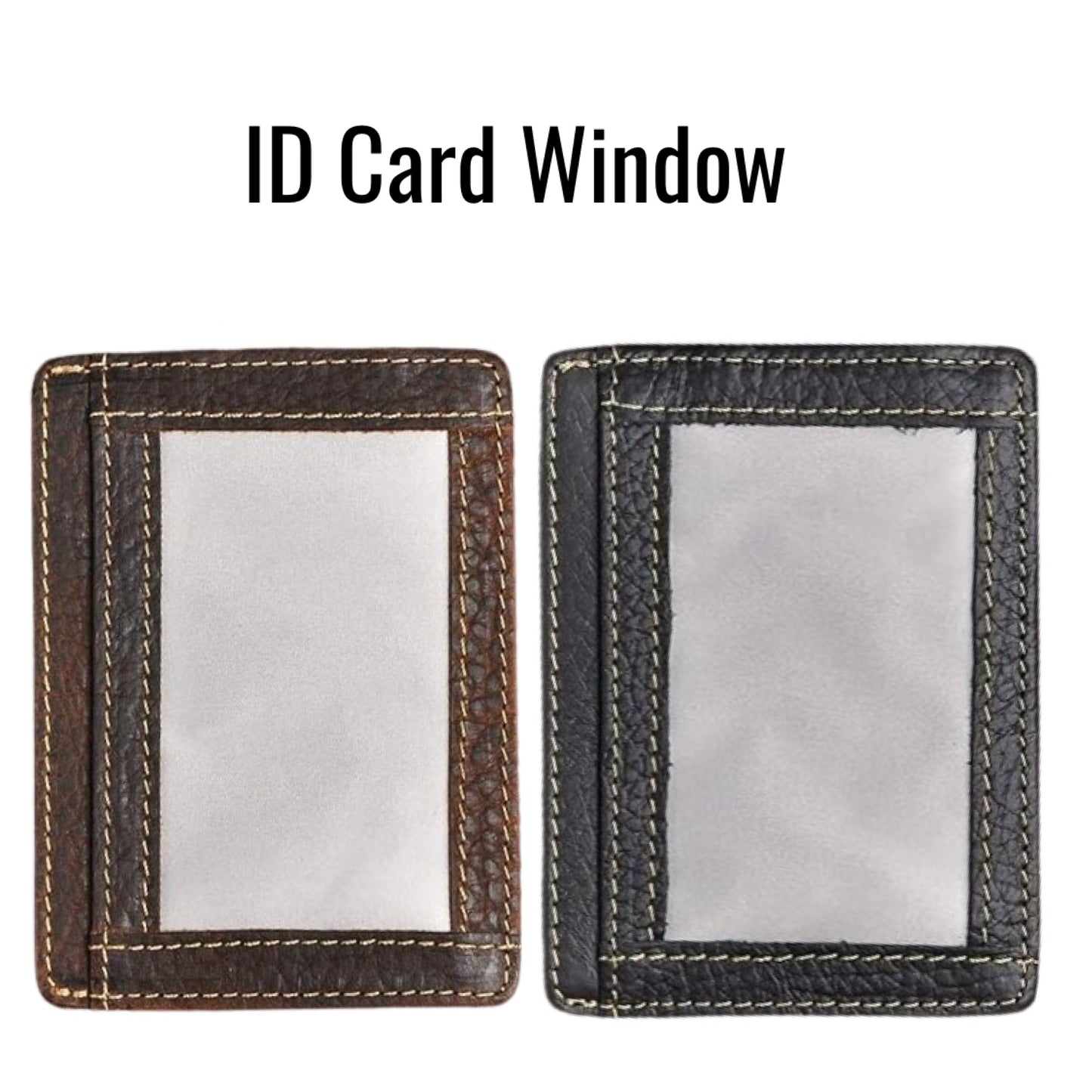 Men's RFID Blocking Money Clip Slim Wallet Genuine Leather Cowhide